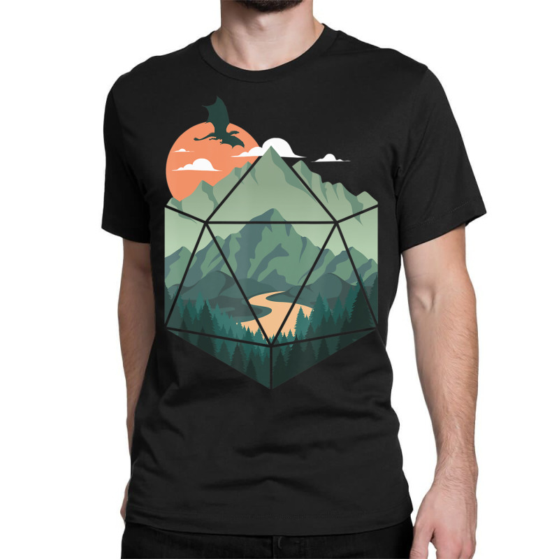 D20 Ar, Dungeons Lover Fantasy Gaming Classic T-shirt by michaelshhot | Artistshot