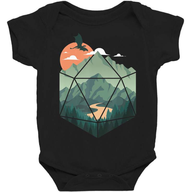 D20 Ar, Dungeons Lover Fantasy Gaming Baby Bodysuit by michaelshhot | Artistshot