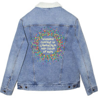 Celebrate Content Of Character Not Color Of Skin Unisex Sherpa-lined Denim Jacket | Artistshot