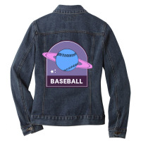 Baseball Planet Ladies Denim Jacket | Artistshot