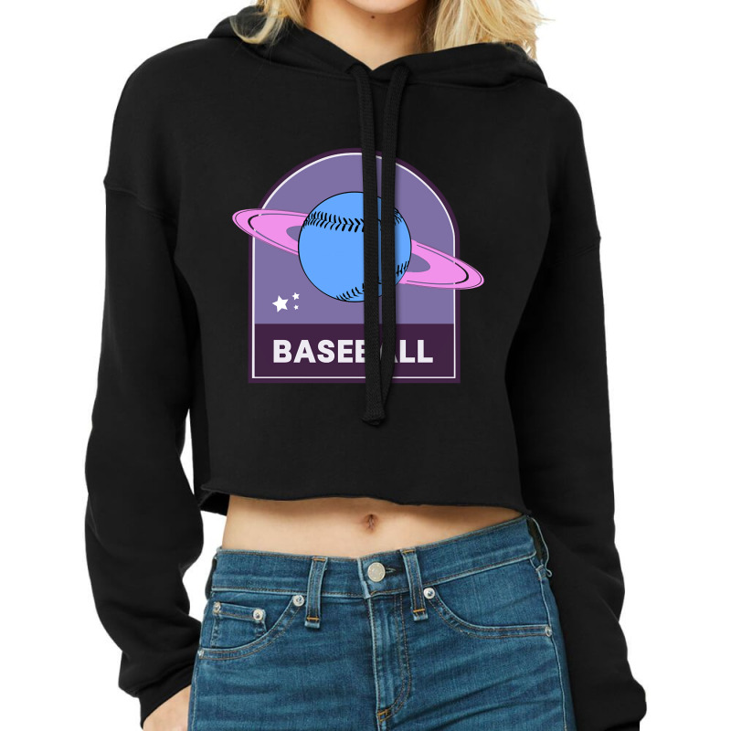 Baseball Planet Cropped Hoodie by Jerhogen528 | Artistshot