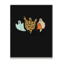 Boo-jee Leopard Funny Halloween Ghost Metal Print Vertical | Artistshot