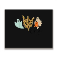 Boo-jee Leopard Funny Halloween Ghost Metal Print Horizontal | Artistshot