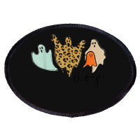 Boo-jee Leopard Funny Halloween Ghost Oval Patch | Artistshot