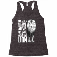 My God's Not Dead He's Surely Alive, Christian Jesus Lion T Shirt Racerback Tank | Artistshot