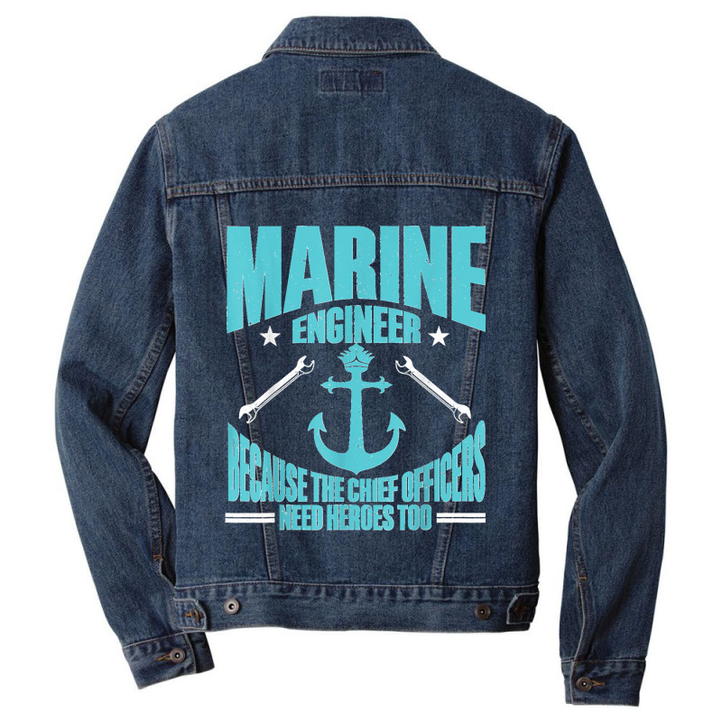 Maritime Engineering Marine Engineering Marine Engineer Men Denim Jacket by TROYHADLEYTRAVIS | Artistshot