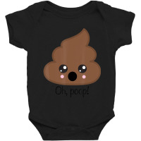 Oh Poop Cutie Little Poo Funny Baby Bodysuit | Artistshot