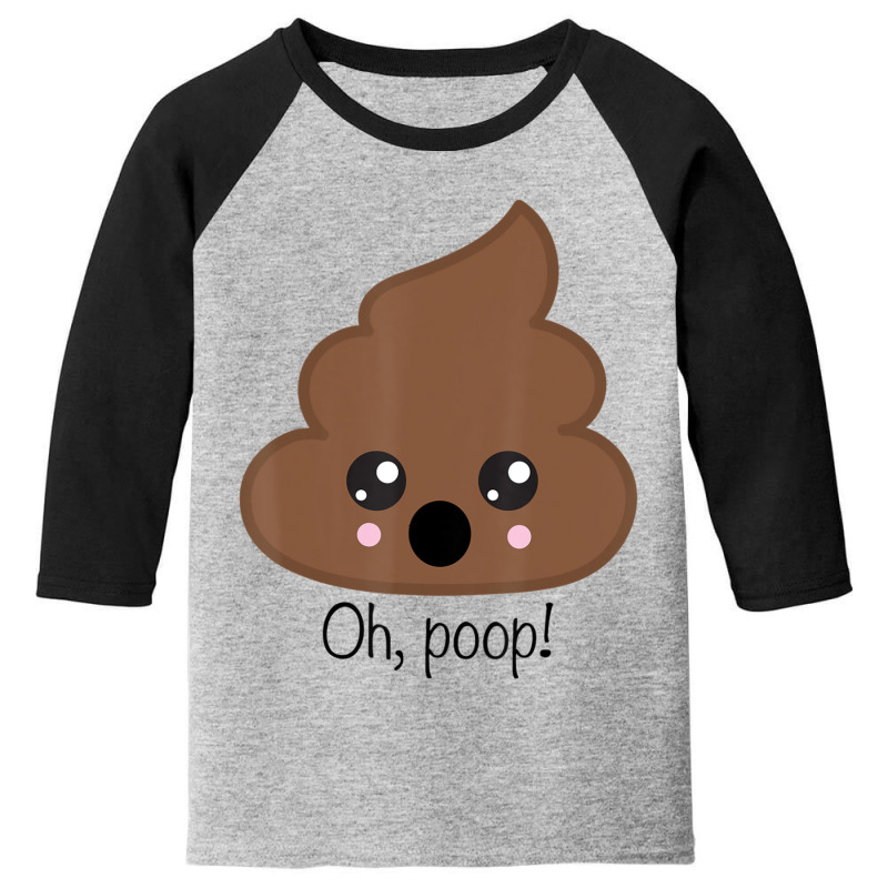 Oh Poop Cutie Little Poo Funny Youth 3/4 Sleeve | Artistshot