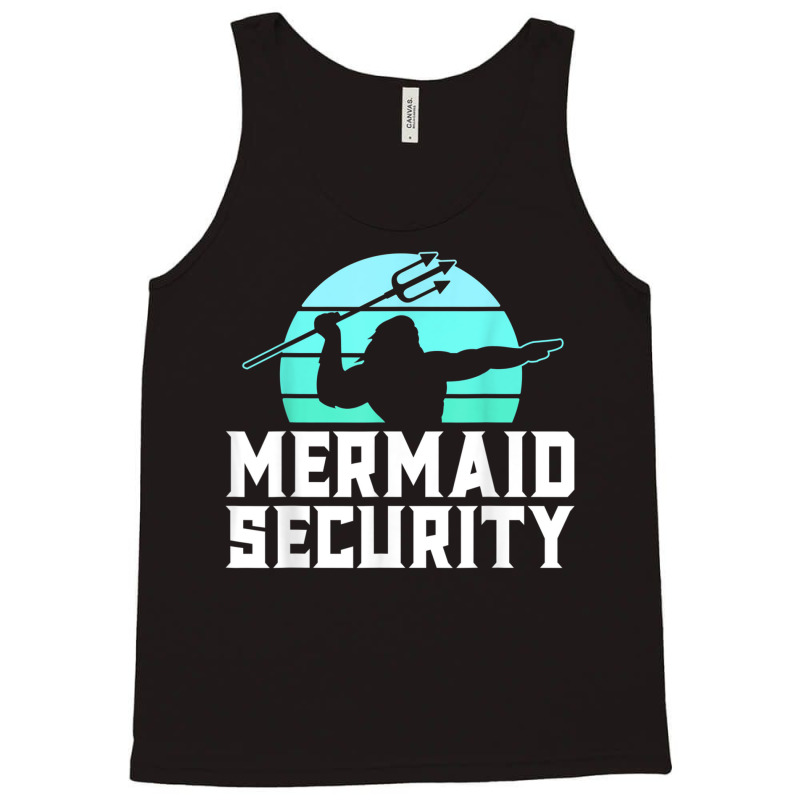 Mermaid Security Mens Boys Swimmer Dad Merdad Trident Tank Top | Artistshot