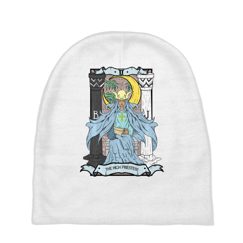 Tarot Card The High Priestess Ii Occult Vintage Color Baby Beanies by bummercaught | Artistshot