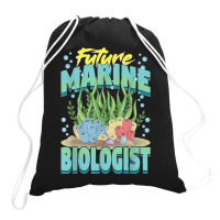 Future Marine Biologist Ocean Life Marine Biology Student Drawstring Bags | Artistshot