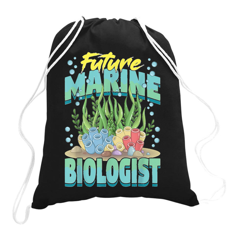 Future Marine Biologist Ocean Life Marine Biology Student Drawstring Bags | Artistshot