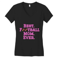 Best Football Mom Pink Women's V-neck T-shirt | Artistshot