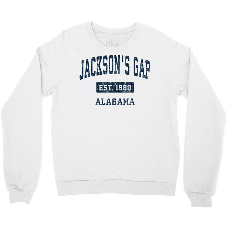 Jackson's Gap Alabama Al Vintage Sports Established Navy Des Pullover Crewneck Sweatshirt | Artistshot