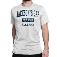 Jackson's Gap Alabama Al Vintage Sports Established Navy Des Pullover Classic T-shirt | Artistshot