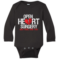 Open Heart Surgery Been There Done That Patient Long Sleeve Baby Bodysuit | Artistshot