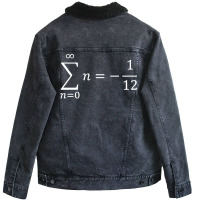 Sum Of All Natural Numbers Calculus And Math Unisex Sherpa-lined Denim Jacket | Artistshot