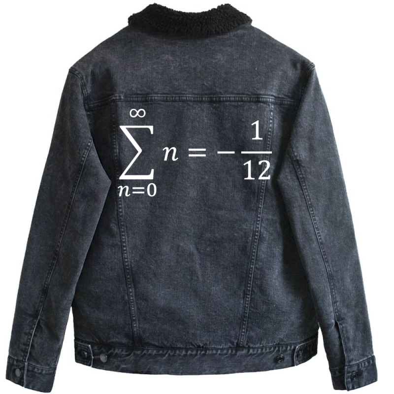 Sum Of All Natural Numbers Calculus And Math Unisex Sherpa-Lined Denim Jacket by JanisIda | Artistshot