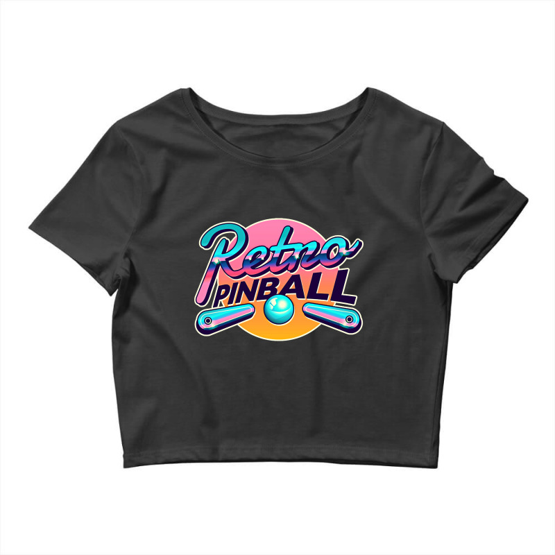 Classic Retro Pinball Vaporwave Aesthetic Crop Top by Inmamlil638 | Artistshot