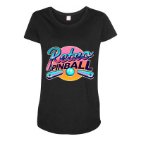 Classic Retro Pinball Vaporwave Aesthetic Maternity Scoop Neck T-shirt | Artistshot