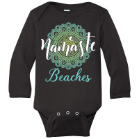 Namaste Beaches Long Sleeve Baby Bodysuit | Artistshot