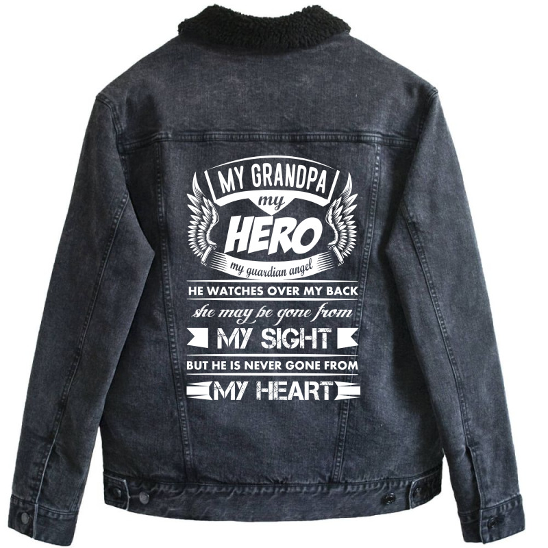 My Hero My Grandpa Unisex Sherpa-lined Denim Jacket | Artistshot