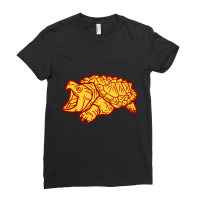 Alligator Snapping Turtle - Reptile - Wildlife - Japanese Monster - Sn Ladies Fitted T-shirt | Artistshot