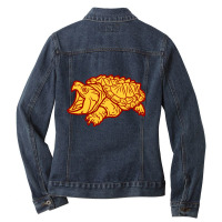 Alligator Snapping Turtle - Reptile - Wildlife - Japanese Monster - Sn Ladies Denim Jacket | Artistshot