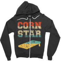 Corn Star Funny Cornhole Tournament Zipper Hoodie | Artistshot