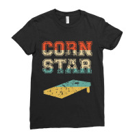 Corn Star Funny Cornhole Tournament Ladies Fitted T-shirt | Artistshot