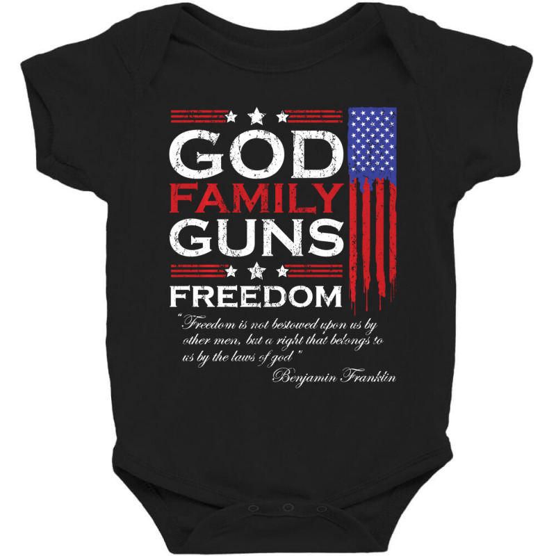 Family God Guns And Freedom Christian Maga 2020 Trump Baby Bodysuit | Artistshot