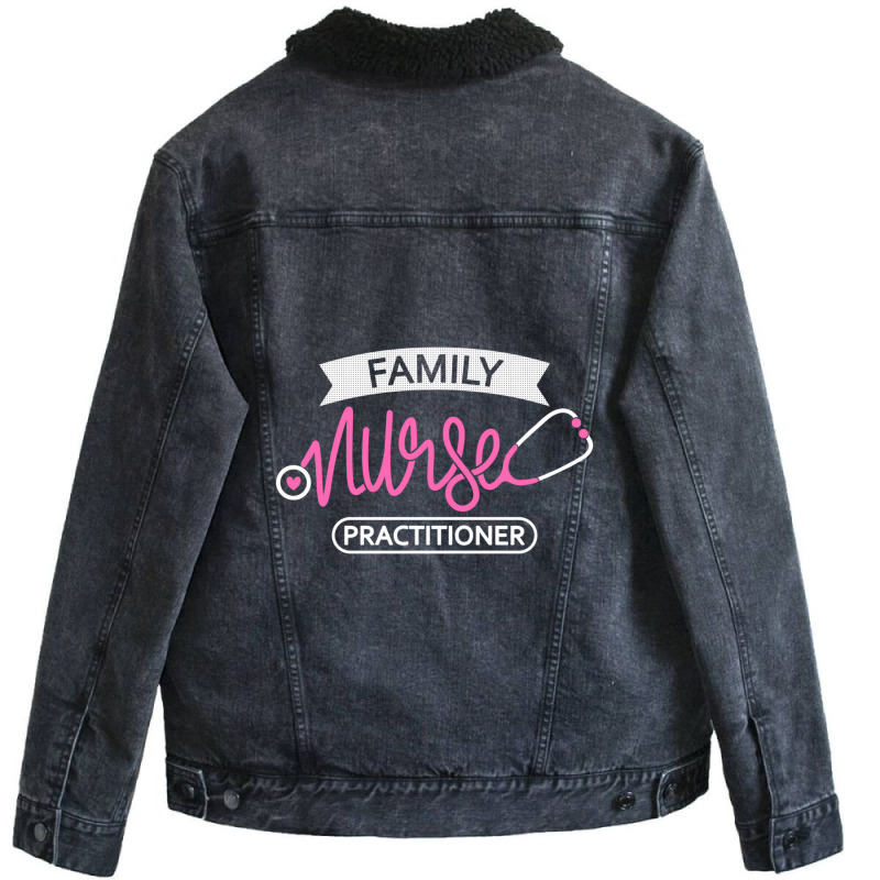 Family Nurse Practitioner Family Practice Nurse Department Unisex Sherpa-lined Denim Jacket | Artistshot