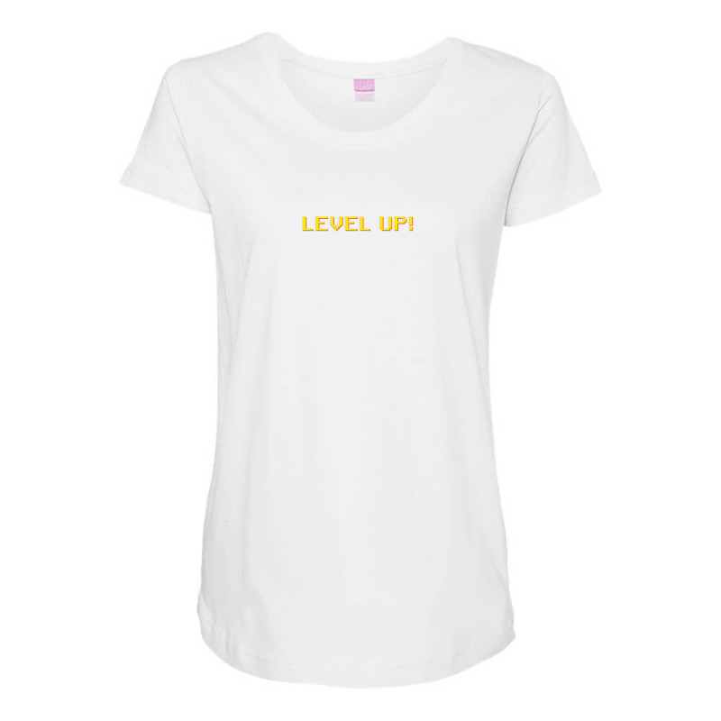 Level Up Vintage Retro Video Game Arcade Funny Sarcastic Maternity Scoop Neck T-shirt by mufchedidp | Artistshot