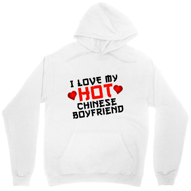 I Love My Hot Chinese Boyfriend Bf Tee Design Black Unisex Hoodie | Artistshot