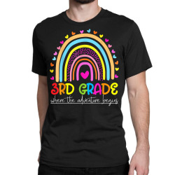 16th grade rainbow teacher team third grade squad girls boys t shirt Classic T-shirt | Artistshot
