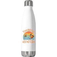 Aesthetician Job Funny Thanksgiving T Shirt Stainless Steel Water Bottle | Artistshot