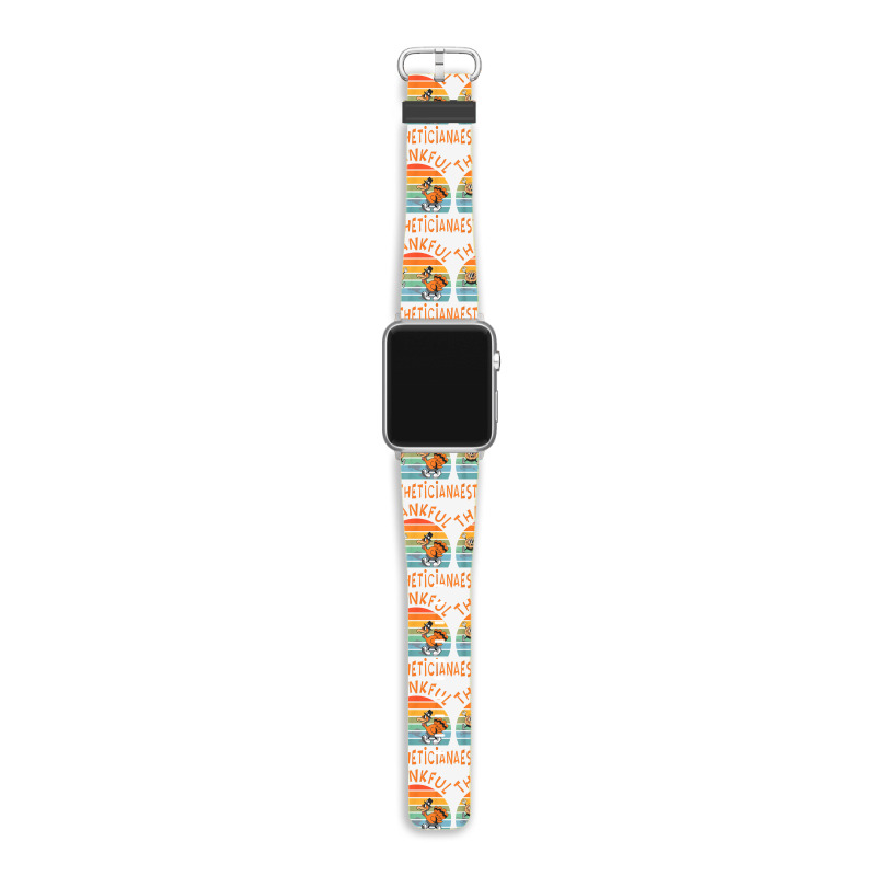 Aesthetician Job Funny Thanksgiving T Shirt Apple Watch Band | Artistshot