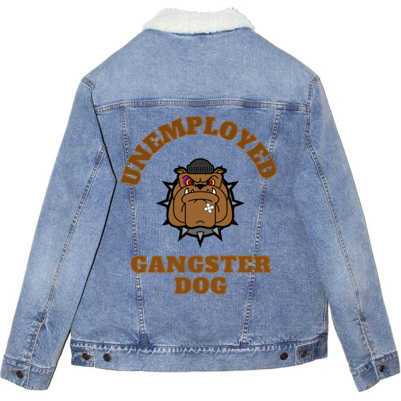 Unemployed Gangster Dog Unisex Sherpa-lined Denim Jacket | Artistshot