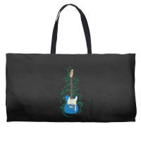 Blue T-style Electric Guitar Flowering Vines Weekender Totes | Artistshot