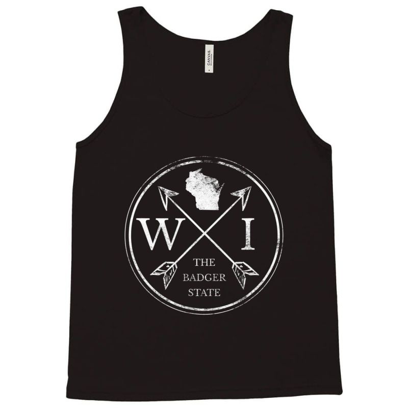 Cute Wisconsin Wi The Badger State Map Wisconsin Tank Top by femalesbaubles | Artistshot