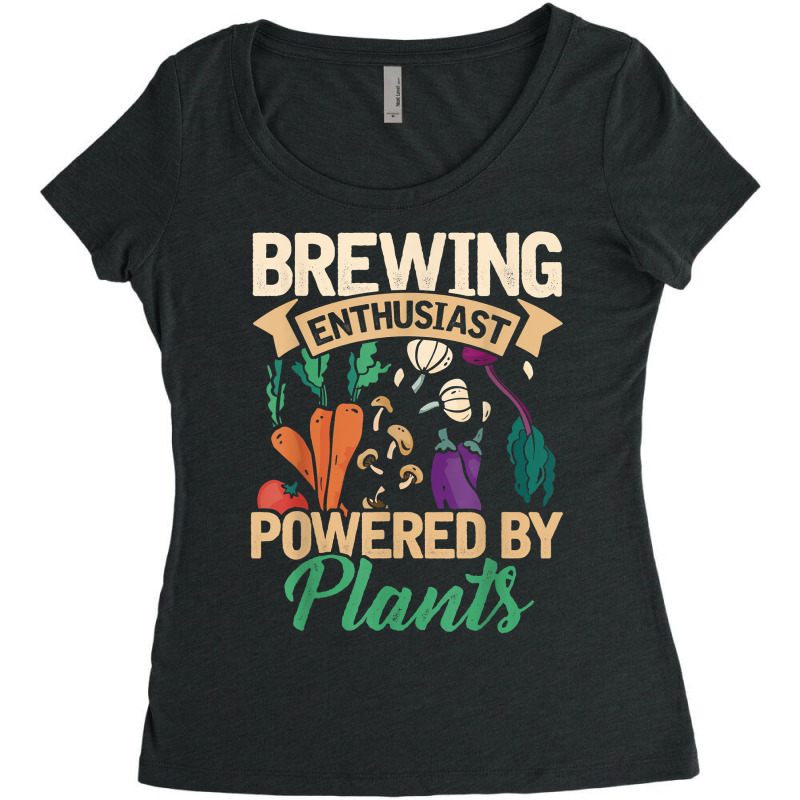 Brewing Enthusiast Powered By Beer Homebrewing Craftbeer Hop T Shirt Women's Triblend Scoop T-shirt by mintywotm | Artistshot