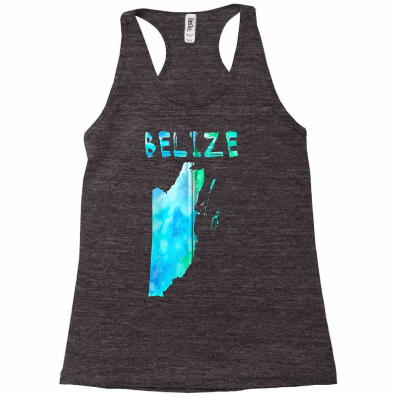 Colorful Isolated Belize Map In Watercolor, Colorful Paint Zip Hoodie Racerback Tank by scavo | Artistshot