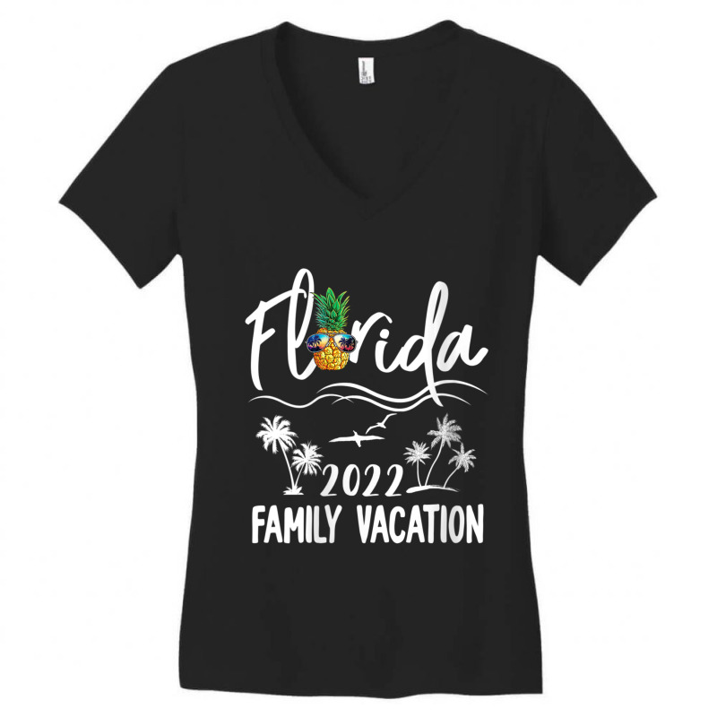 Womens Florida 2022 Island Pineapple Women's V-Neck T-Shirt by fenderbendable | Artistshot