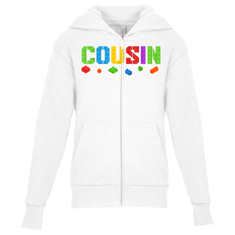 Cousin Funny Blocks Master Builder Brick Builder Birthday T Shirt Youth Zipper Hoodie | Artistshot