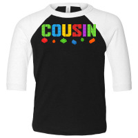 Cousin Funny Blocks Master Builder Brick Builder Birthday T Shirt Toddler 3/4 Sleeve Tee | Artistshot