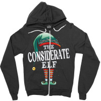 Considerate Elf Christmas Group Xmas Pajama Party T Shirt Zipper Hoodie | Artistshot