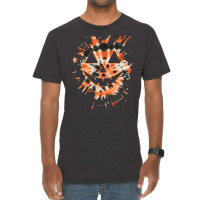 Orange Tie Dye Jack O Lantern Face Hippie Halloween Vintage T-shirt | Artistshot