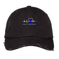 Ataxia Awareness Heartbeat Warrior Support T Shirt Vintage Cap | Artistshot