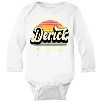 Mens So God Created Derick   Name Derick Birthday T Shirt Long Sleeve Baby Bodysuit | Artistshot