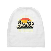 Mens So God Created Derick   Name Derick Birthday T Shirt Baby Beanies | Artistshot